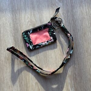 Vera Bradley Black and Pink Floral Card Holder